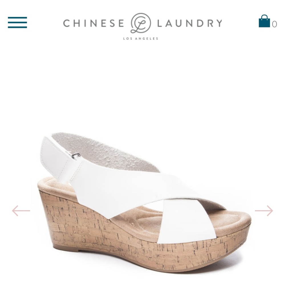 Chinese Laundry White Wedges
